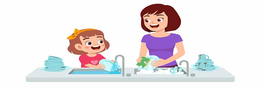 washing utensils